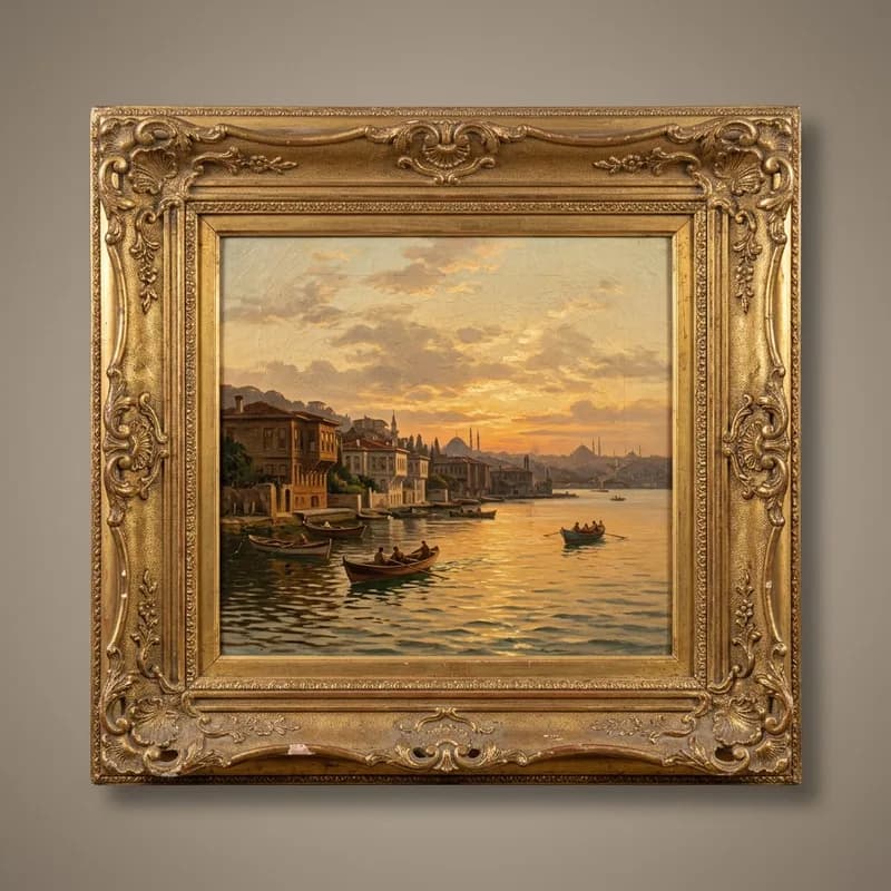 Yağlıboya, Boğaz'da Kayıklar